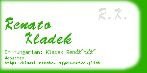 renato kladek business card